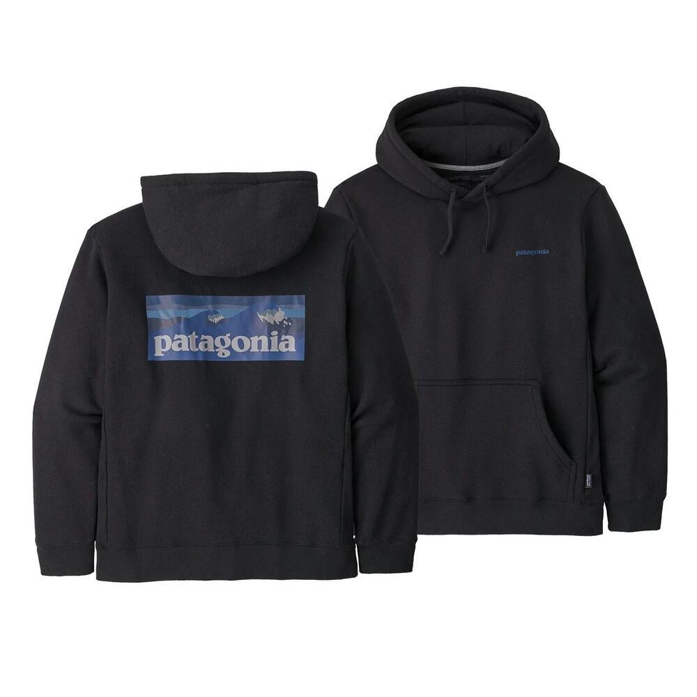 Patagonia P-6 Logo Uprisal Hoodie Black XS Unisex Gorpcore Streetwear Recycled - Picture 1 of 12